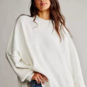 Free People Easy Street Oversized Ribbed Crewneck Sweater